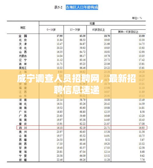 威宁调查人员招聘网，最新招聘信息速递