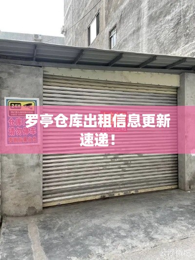 罗亭仓库出租信息更新速递！