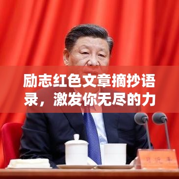 励志红色文章摘抄语录，激发你无尽的力量与热情！