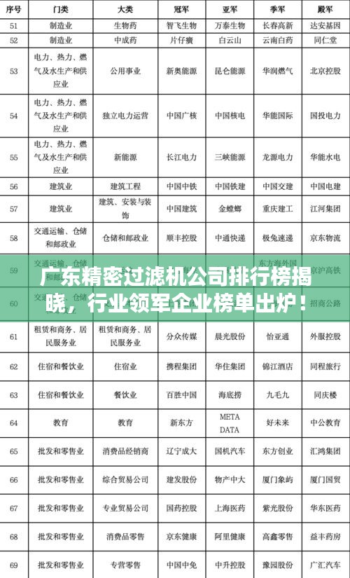 广东精密过滤机公司排行榜揭晓，行业领军企业榜单出炉！